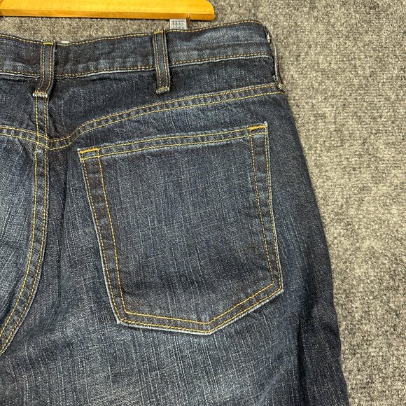 Old Navy Jeans Mens 36 Bootcut Dark Wash Cotton Pockets Zip Fly - Picture 9 of 9